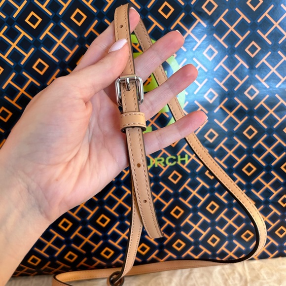 Tory Burch Ella Printed Nylon Mini Tote Bag Crossbody French Cream Floral - Picture 5 of 10